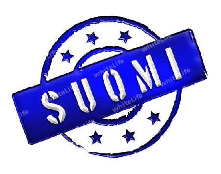 Sign and stamp named Finland / Suomi for your presentation, for websites and many more.