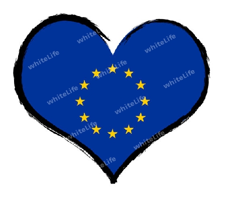 Europe - The beloved country as a symbolic representation as heart - Das geliebte Land als symbolische Darstellung als Herz