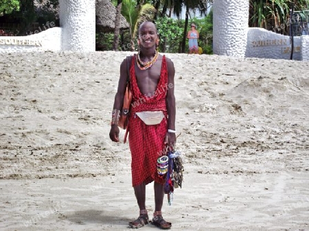 Massai, Krieger, Kenia, Kenya, Afrika, Afrikaner, Diani Beach, Strand