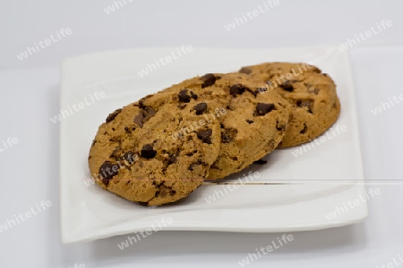 Cookies Kekse auf wei?em Hintergrund