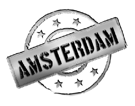 Sign and stamp for your presentation, for websites and many more named Amsterdam