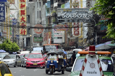 Der Alltag im China Town in der Stadt Bangkok in Thailand in Suedostasien.