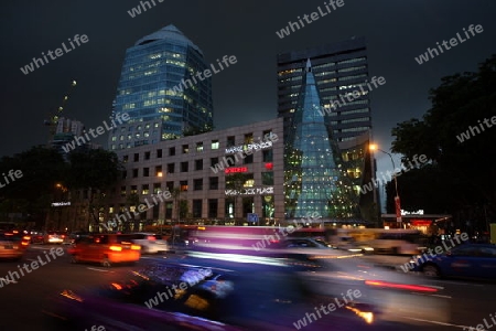 Asien, Suedost, Singapur, Insel, Staat, Stadt, City, Orchard Road, Einkaufsstrasse, Shopping, Alltag, Wirtschaft, Zentrum,  Nacht,  Centre, Einkaufszentrum, Shoppingcentre,  Architektur, Modern, Verkehr, 