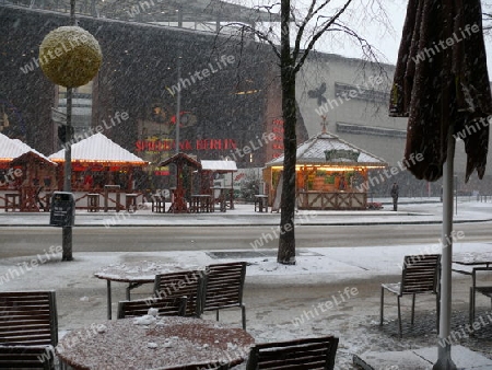 Berlin Postdamer Platz bei Regen