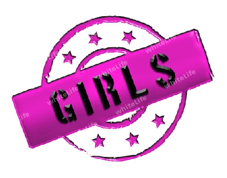 Sign, symbol, stamp or icon for your presentation, for websites and many more named GIRLS