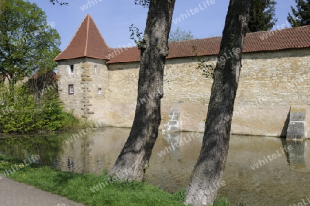 Seeweiher und Stadtmauer in Wei?enburg