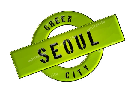 GREEN CITY SEOUL - Zeichen, Symbol, Banner fuer Prospekte, Flyer, Internet, ...