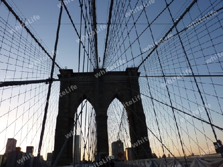 New York Brooklin Bridge quer