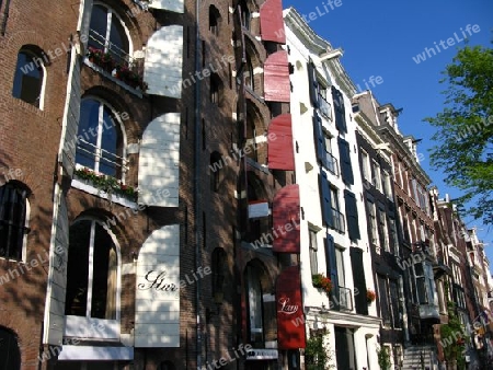 Amsterdam, Haeuser am Prinsengracht