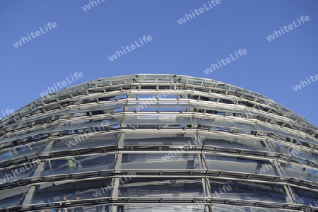 Reichstagskuppel , Detailaufnahme , Reichstag Berlin, Architekt Sir Norman Foster, Berlin, Deutschland, Europa