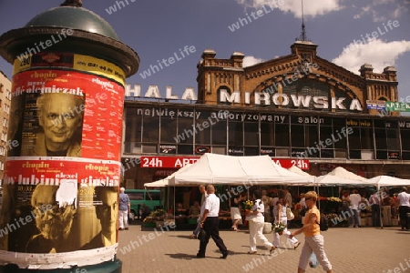 The Old Market in the old City of Warsaw in Poland, East Europe.