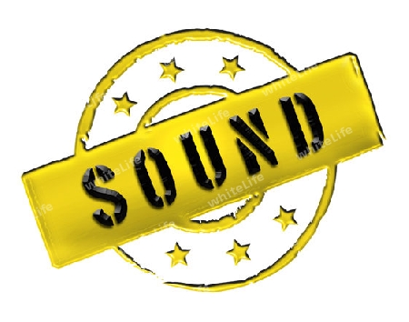 SOUND - Zeichen, Symbol im Retro Stil fuer Praesentationen, Prospekte, Internet, ...