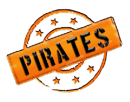 Sign and stamp for your presentation, for websites and many more named Piraten