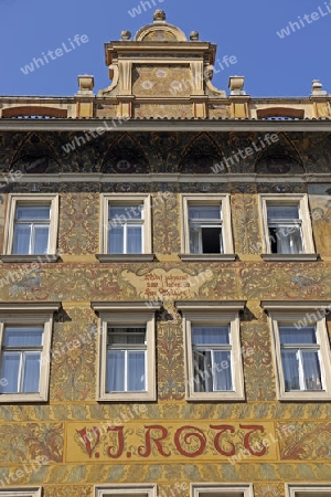 historische Fassade des Hotel Rott, Altstaedter Rind , Altstadt , Prag, Tschechien, Europa, Boehmen