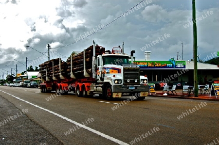 Truck on the road