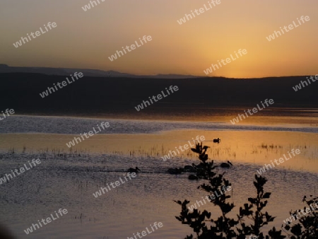 Kenia, Sonnenaufgang am Lake Nakuru