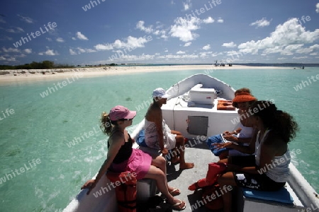 Suedamerika, Karibik, Venezuela, Los Roques, Insel, Atoll, Archipfel, Strand, Beach, Strandinsel, Meer, Wetter, Reef, Ferien, Baden, Traumstrand, Taxiboot, Boot, Fahrt auf Strandinsel, Aufflug,