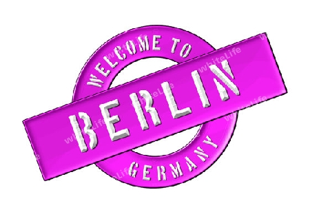 Illustration of WELCOME TO BERLIN as Banner for your presentation, website, inviting...