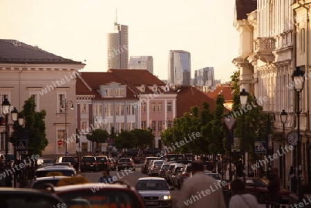 The old Town of the City Vilnius  in the Baltic State of Lithuania,  