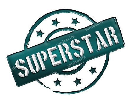 Sign, symbol, stamp or icon for your presentation, for websites and many more named SUPERSTAR