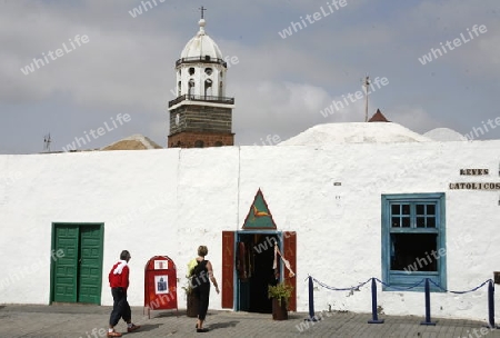  the old town of Teguise on the Island of Lanzarote on the Canary Islands of Spain in the Atlantic Ocean. on the Island of Lanzarote on the Canary Islands of Spain in the Atlantic Ocean.
