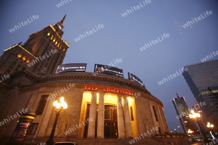 The Culture Palace in the City of Warsaw in Poland, East Europe.