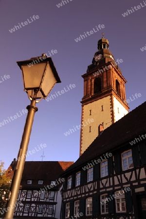 the old town of the villige Schiltach in the Blackforest in the south of Germany in Europe.