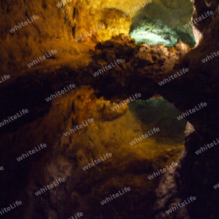 Lanzarote, Cueva Verde,Seespiegelung,Geheimnis der Gr?nen H?hle