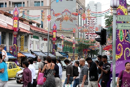 Der Indische Stadtteil little India in Singapur im Inselstaat Singapur in Asien.