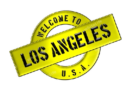 Illustration of WELCOME TO LOS ANGELES as Banner for your presentation, website, inviting...