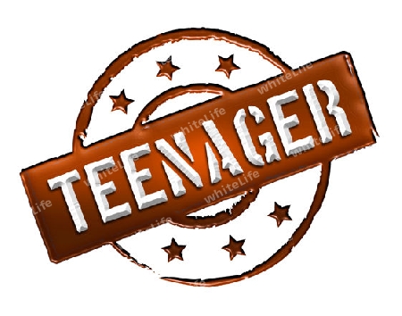 Teenager - Zeichen, Symbol im Retro Stil fuer Praesentationen, Prospekte, Internet, ...