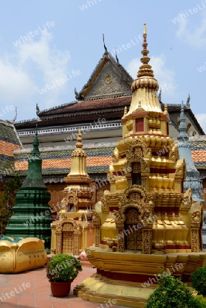 The Wat Bo Temple in the City centre of Siem Riep neat the Ankro Wat Temples in the west of Cambodia.