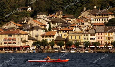 the Fishingvillage of Orta on the Lake Orta in the Lombardia  in north Italy. 