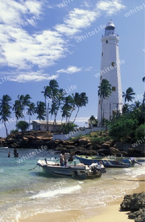 Asien, Indischer Ozean, Sri Lanka,Der Leuchtturm von Mawella an der Suedkueste von Sri Lanka. (URS FLUEELER)