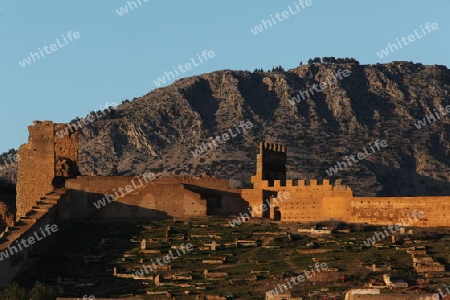 The Citywall in the old City in the historical Town of Fes in Morocco in north Africa.