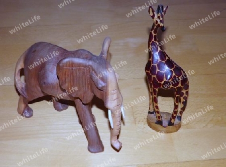 Holz Elefant, Holz, Elefant, Afrika, Schnitzerei, Giraffe, Holz Giraffe