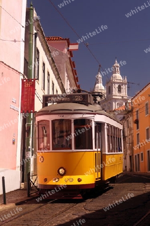 EUROPA, PORTUGAL, LISSABON, STADT,  ALFAMA,  TRAM, STRASSENBAHN,  