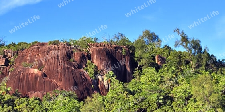 Beautiful impressions of the tropical landscape paradise on the Seychelles islands