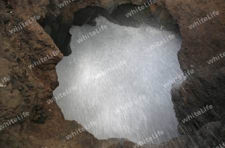 the Landscape of El Golfo on the Island of Lanzarote on the Canary Islands of Spain in the Atlantic Ocean. on the Island of Lanzarote on the Canary Islands of Spain in the Atlantic Ocean.
