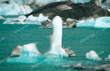 Eisskulptur in der Gletscherlagune J?kulsarlon auf Island