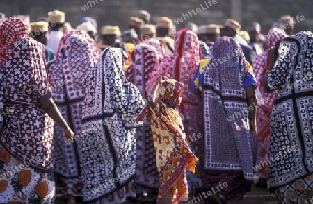 a wedding ceremony in the city of Moutsamudu on the Island of Anjouan on the Comoros Ilands in the Indian Ocean in Africa.   