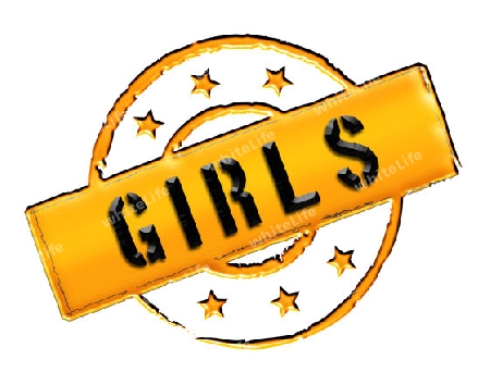 Sign, symbol, stamp or icon for your presentation, for websites and many more named GIRLS