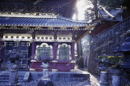 the historical Shrines of Nikko in the north of Tokyo in Japan in Asia,



