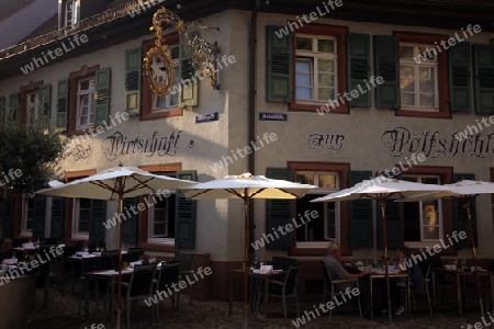  the old town of Freiburg im Breisgau in the Blackforest in the south of Germany in Europe.