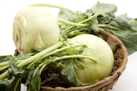 Kohlrabi im Korb