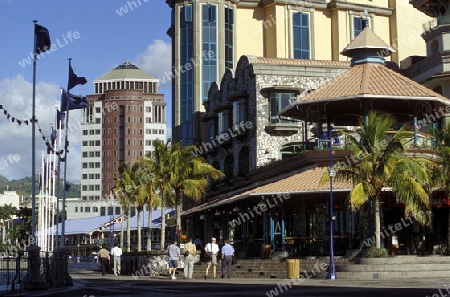 Das Stadtzentrum der Hauptstadt Port Louis an der Westkueste von Mauritius   