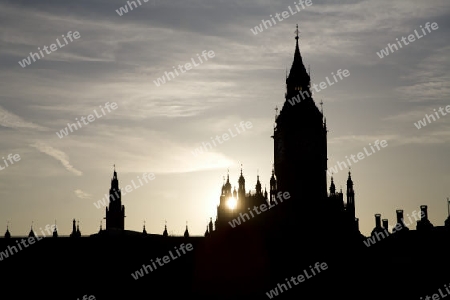 London - Sonnenuntergang ?ber Parlament