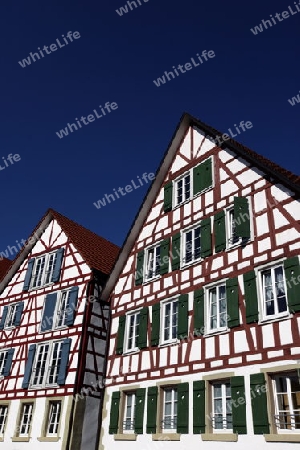 the old town of the villige Schiltach in the Blackforest in the south of Germany in Europe.