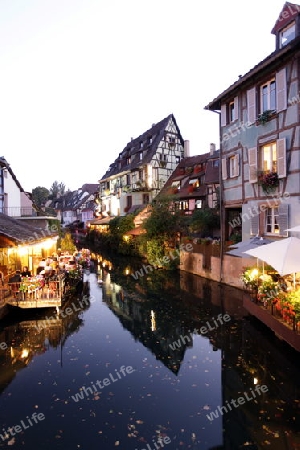 the old city of Colmar in  the province of Alsace in France in Europe