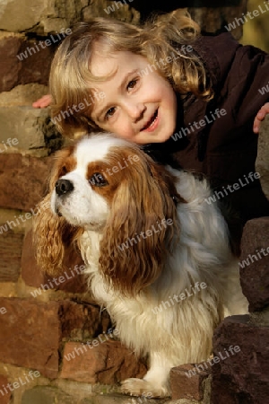 Freundschaft M?dchen und Spaniel